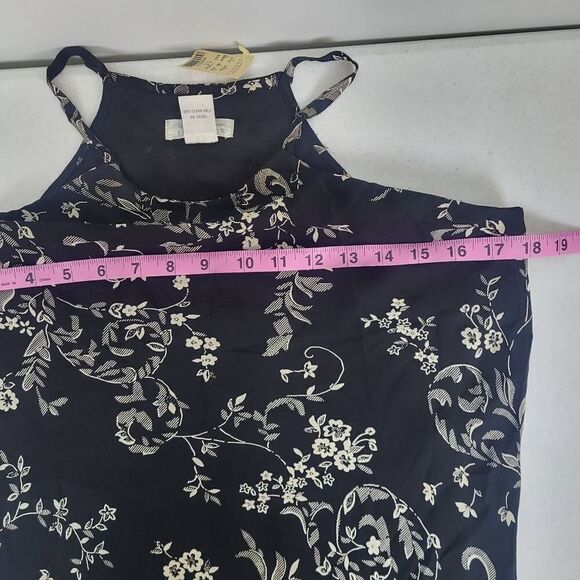 Express Womens Vintage Size 1/2 Halter Neck Maxi Dress Black Floral 90s NWT - Picture 4 of 4